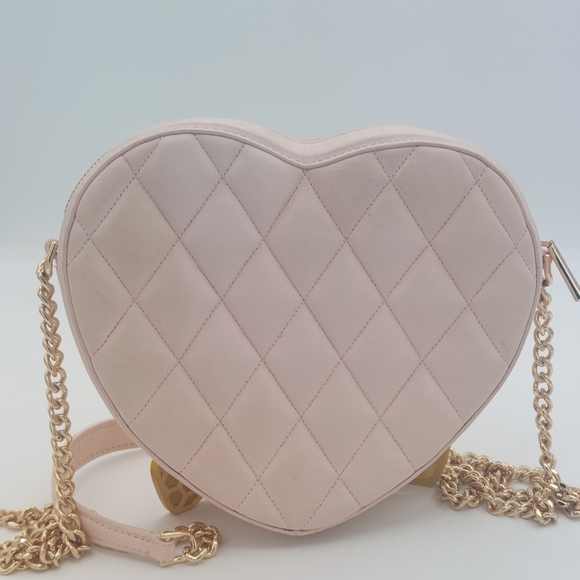 Kate Spade Love Shake Pink Heart-Shaped Quilted Bag - Picture 3 of 4